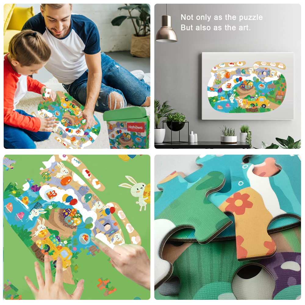 Hahowa Fruit Apple Banaan Onregelmatige Vorm Puzzel Hoge Moeilijkheidsgraad Educatief Speelgoed Voor Kids 100 Stuks Verjaardag