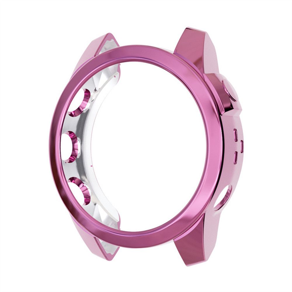 Étui de luxe en TPU pour Garmin Fenix 7, boîtier de placage résistant aux empreintes digitales, coque de protection pour cadre de montre, couverture de protection complète: Pink Plating