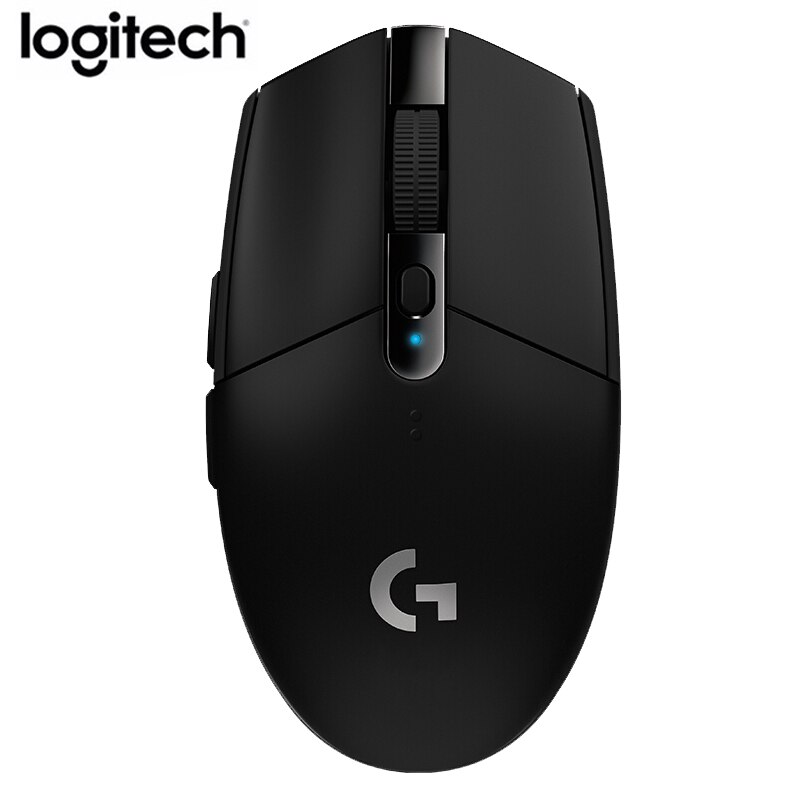 Logitech G304 G305 ratón inalámbrico 6 botones programables USB ratón inalámbrico héroe Sensor de 12000DPI ajustable Mouse óptico para juegos: G304 Black Wireless