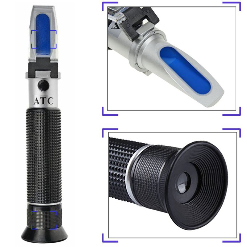 Salinity Refractometer For Seawater And Marine Fishkeeping Aquarium 0-100 Ppt With Automatic Temperature Compensation
