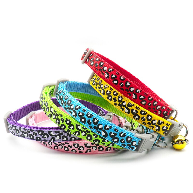 gato leopardo perro Collar de hebilla ajustable perro de dibujos animados mascotas collares lleva gato Pet Id etiqueta accesorios Animal productos
