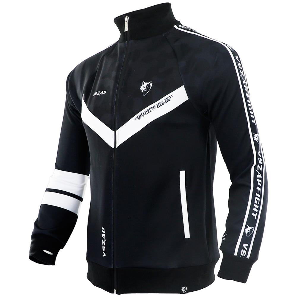 VSZAP sports spring and Autumn Training Jacket simple MMA fitness fight men's long sleeve jacket stand-up collar windproof
