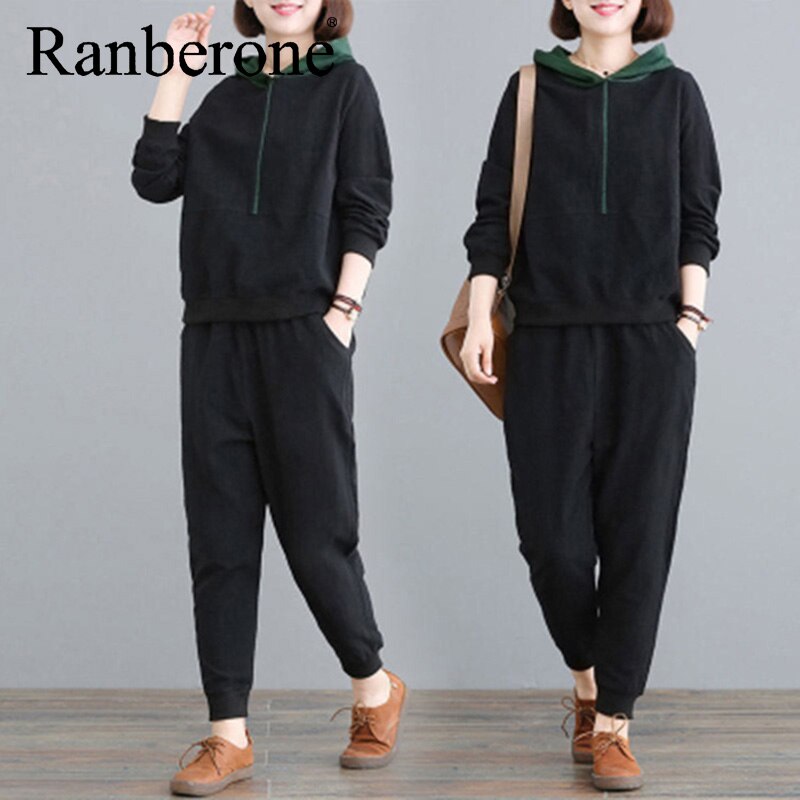 Herfst Winter Trainingspak Twee Delige Set Vrouwen Hooded Sweater En Broek 2 Stuks Outfits Vrouwelijke Casual Vrouw Jogger Sport pak