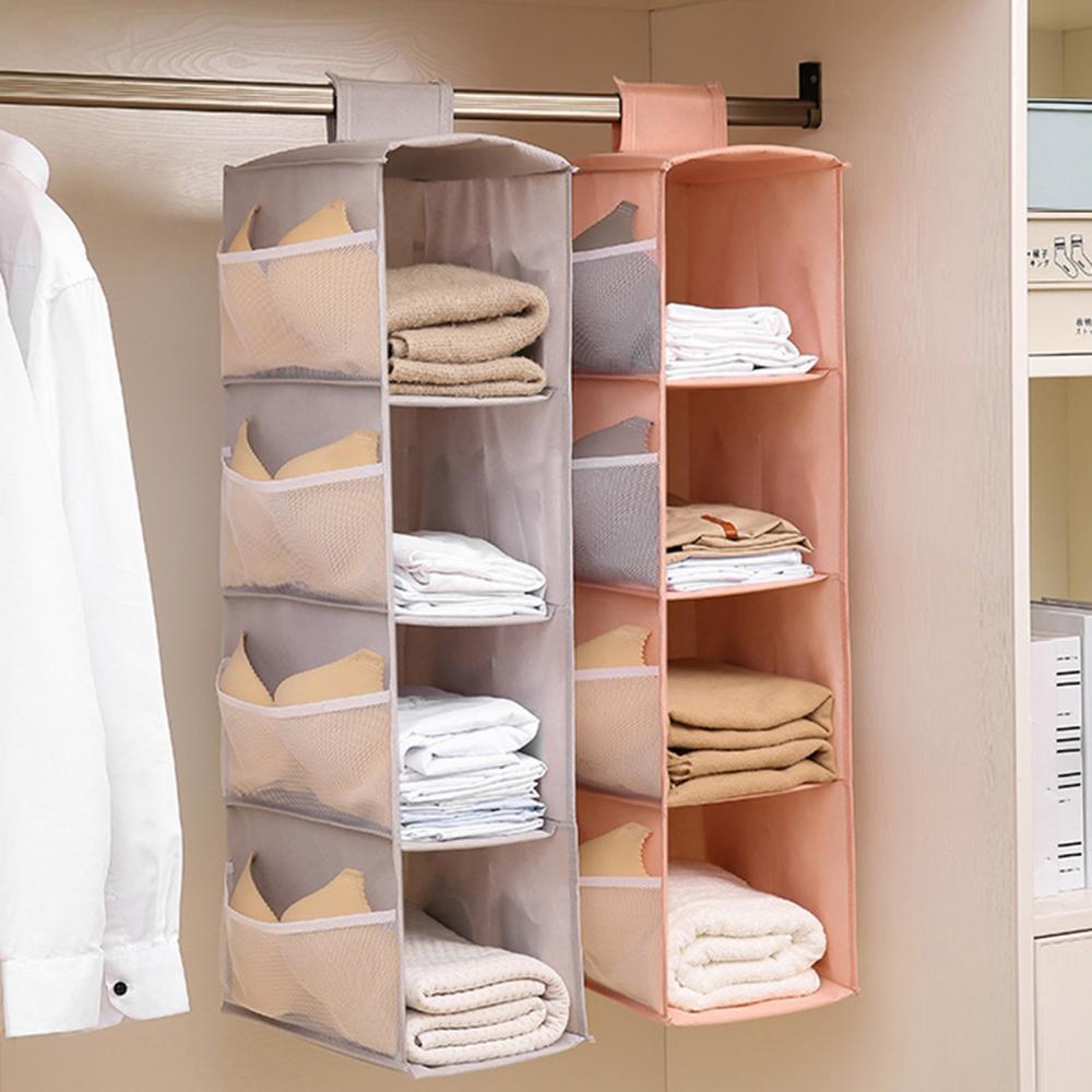 Organizadores colgantes de tela Oxford duraderos, estante de almacenamiento lavable, multicapa, plegable, organizador de ropa