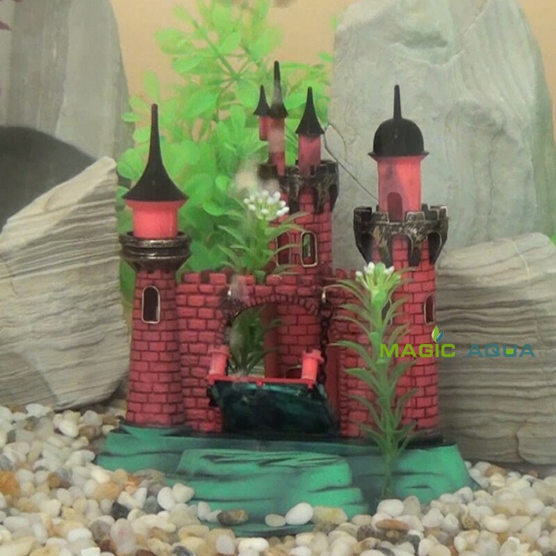 Air Driven Royal Castle Dynamic Ornament Fish Tank Aquarium Decoration Landscape