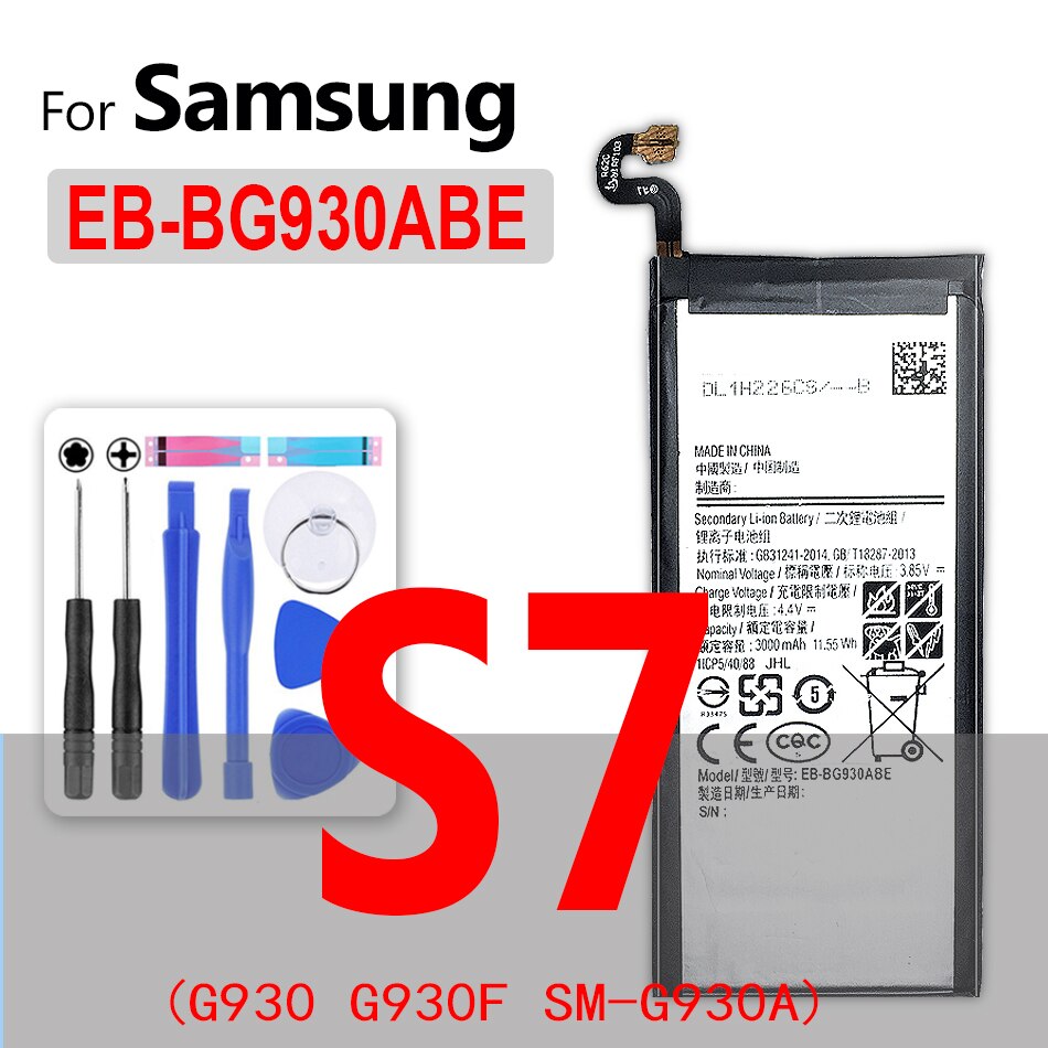 Batteria per Samsung GALAXY S S2 S3 S4 S5 mini S6 S7 Edge S8 S9 Plus S6edge S7edge S8plus S9plus SM G920F G925F G930F G935F G950F: EB-BG930ABE