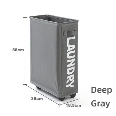 Opvouwbare Wasmand Vuile Kleren Mand Kleding Organizer Yoga Opbergmand Home Assortiment Doos Met Wiel Wasmand: Light Grey