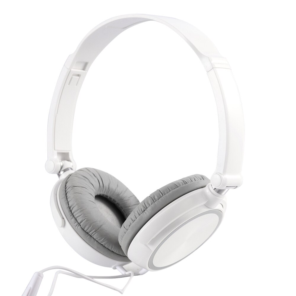 Headphones with Microphone Lightweight Foldable Headsets with Volume Control for iPhone iPad Smartphones PC Laptop Tablet: White