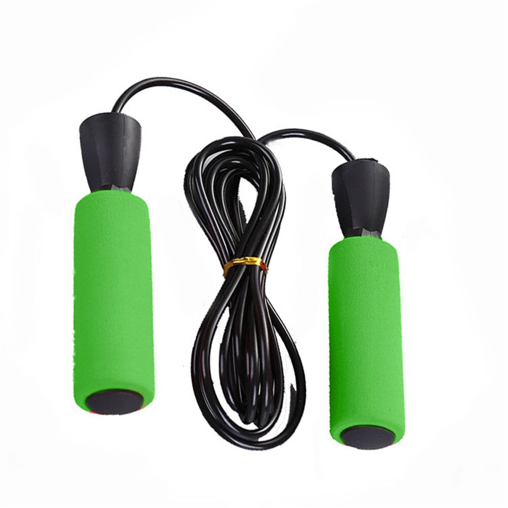 Unisex Sport Fitness Adjustable Fast Speed Jump Wire Skip Rope Skipping Cord: Green