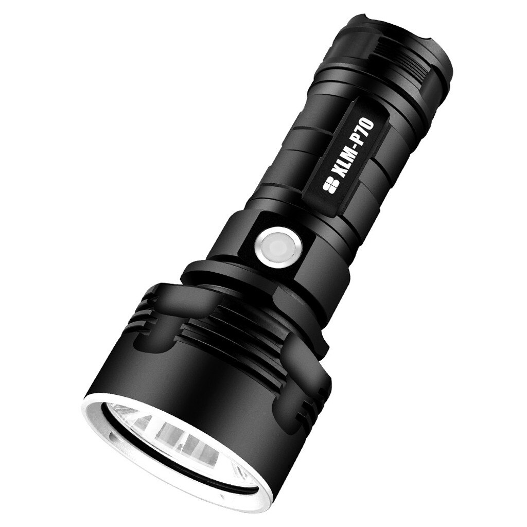 XLM-P70 Powerful LED Flashlight Torch USB Rechargeable Waterproof Lamp Ultra Bright 3 Lighting mode Adjustable focus torch