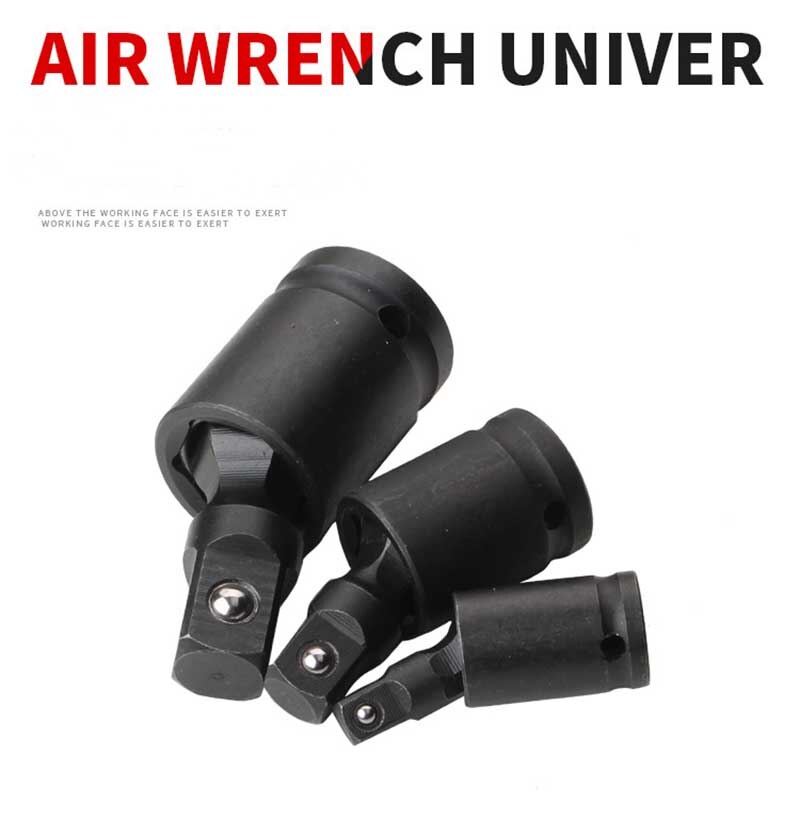 ZK30 3Pcs 1/4 "3/8" 1/2 "Fosfateren Chroom Molybdeen Staal Steeksleuteldop Adapter Pneumatische Moersleutel Kruiskoppeling hand Tool