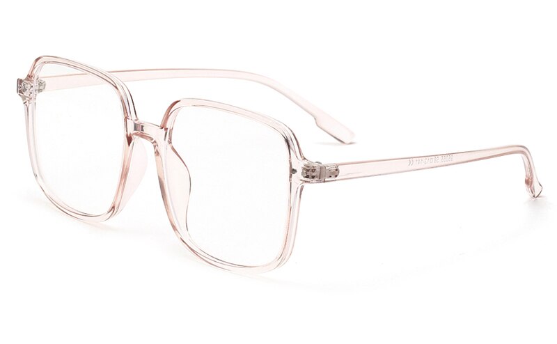 Peekaboo big blue light glasses for computer eye protection eyewear frames men square retro rivets transparent green: pink with clear