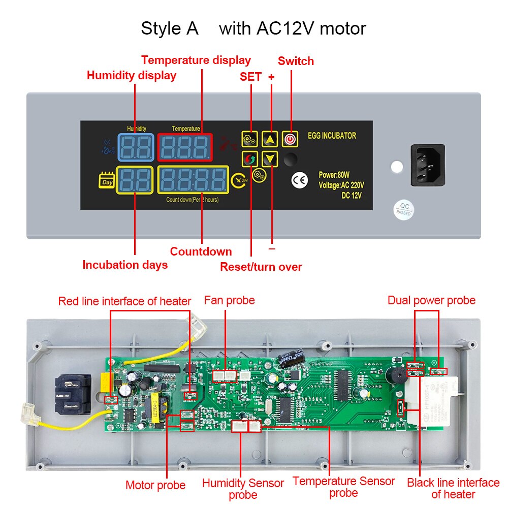 CE HTMC-7 DIY Mini Incubator Controller Constant Temperature Egg Incubation Chic Duck Quail Brooder Egg Incubator ControllerSet