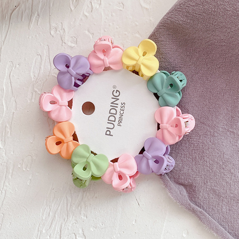 10PCS/Set Girls Cartoon Colorful Flower Mini Hair Claws Kids Sweet Hairpins Children Hair Accessories Cute Hair Clip: A3-2cm