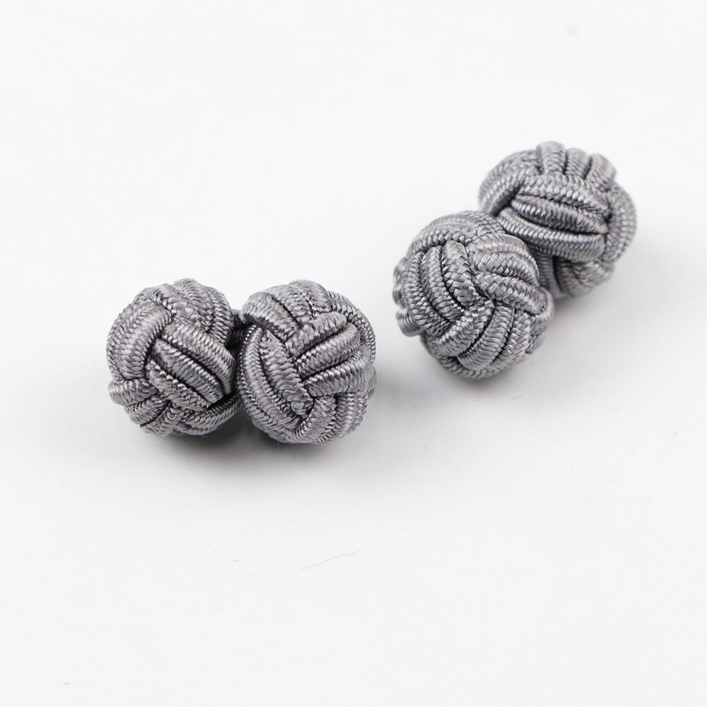 Heren Manchetknopen Mannen Shirt Manchetknopen Handel Gemengde Effen Kleuren Diy Gevlochten Draad Gesp Manchet Link: 15