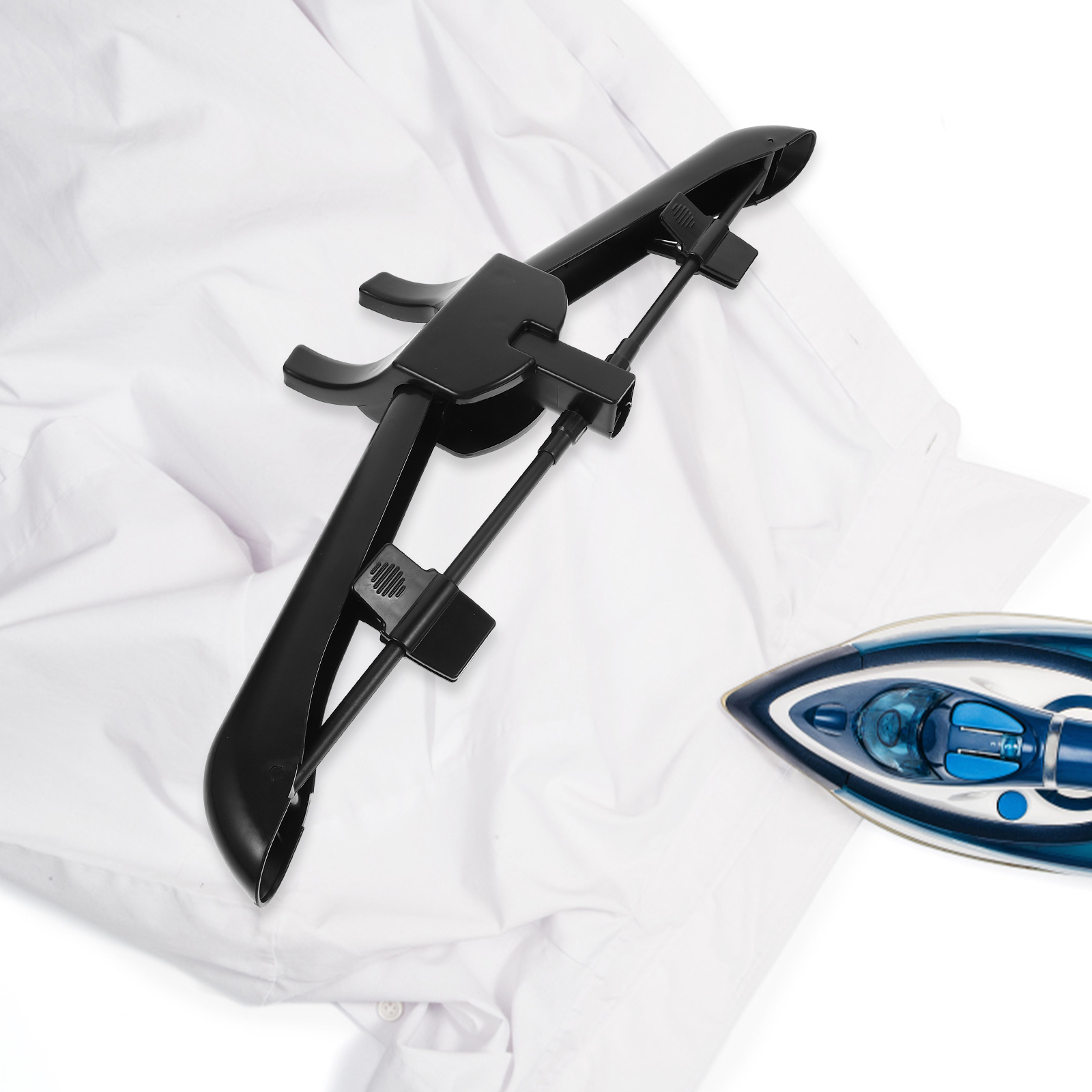 Kledingrek Opvouwbare hanger Drogen Kledingstomer Accessoires Gesloten mand met deksel: Black