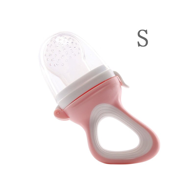 Baby Ringvormige Extra Fopspeen 1Pcs Babyvoeding Tepel Veiligheid Gesp Baby Kauwen Bijtring Fopspeen Zuigelingenvoeding Helper Speen: pink S