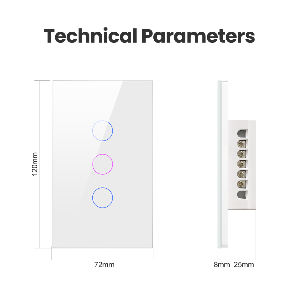 Avato tuya us wifi slimme wandschakelaar 1/2/3/4 -voudige slimme aanraaksensor led-lichtschakelaars smart home alexa google home