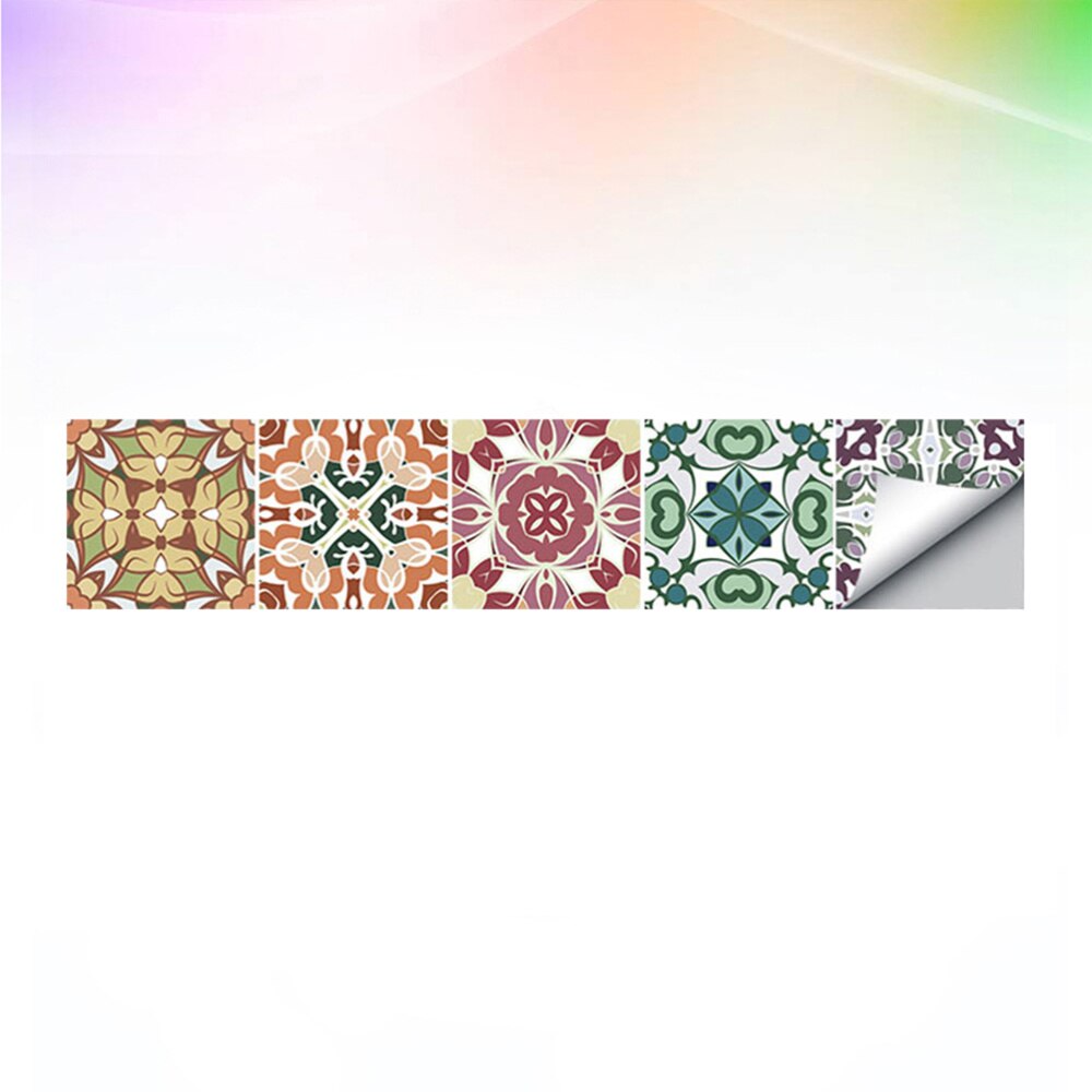 Waterproof Wallpaper Border Sticker Simulation Tiles Waist Line Wall Sticker Waterproof Self Adhesive Border Decal for Bathroom: As Shown