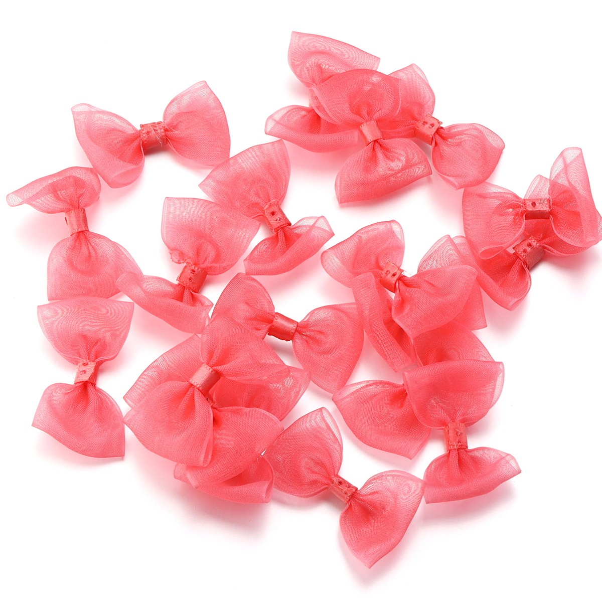 20 unids/lote lazos de cinta de satén 2,5 cm x 5cm lazo Multicolor pequeños lazos flor para manualidades accesorios de decoración para de Navidad: Pistola de metal