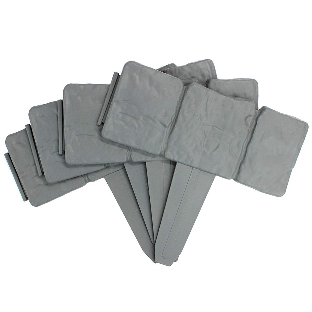 Valla de 5 metros para jardín, borde de adoquines, bordes plásticos para césped, decoraciones para bordes de plantas, borde de cama de flores, 20 Uds.: Grey