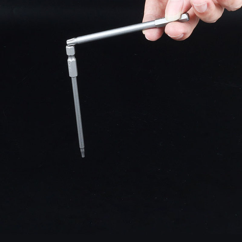 50mm långa torx-skruvmejselbits, 1/4 " magnetisk sexkantsborr, skruvmejselsats, plommonblommor, reparationshuvud, handverktyg