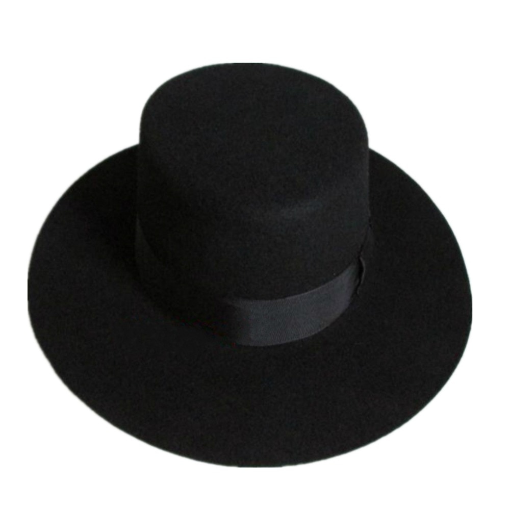 Zwarte Vrouwen Wolvilt Schipper Fedora Hoed