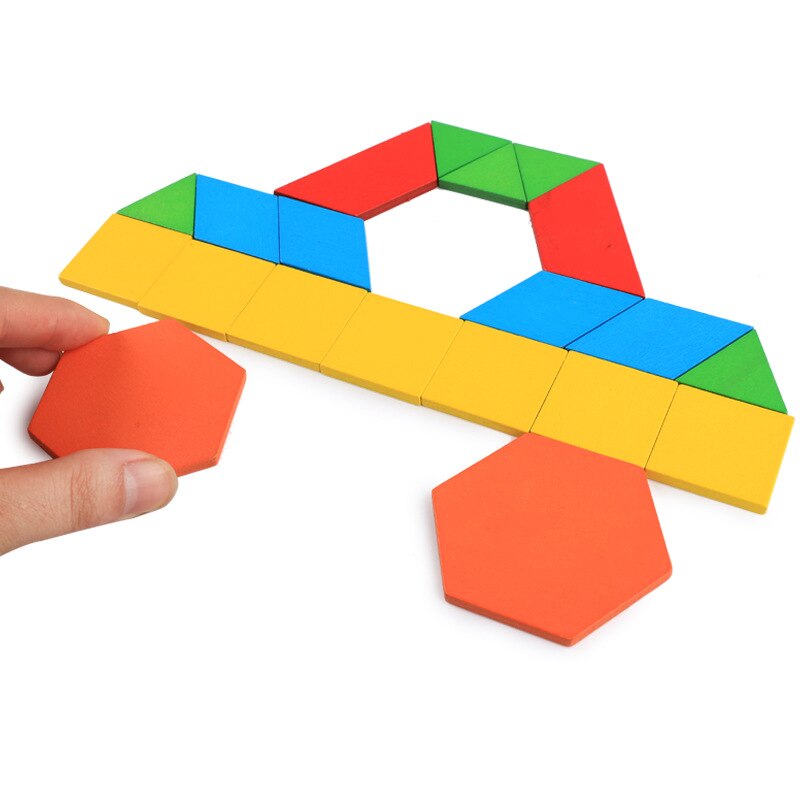 Geometric Shape Puzzle - Wood - 20x20x4cm - Color & Number Recognition - Educational Toy for Kids > 6 Years