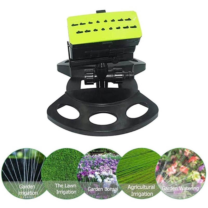 16 Hole Lawn Sprinkler Water Spray Nozzle Watering Irrigation Swinging Garden Sprinkler Garden Tool Irrigation Tools
