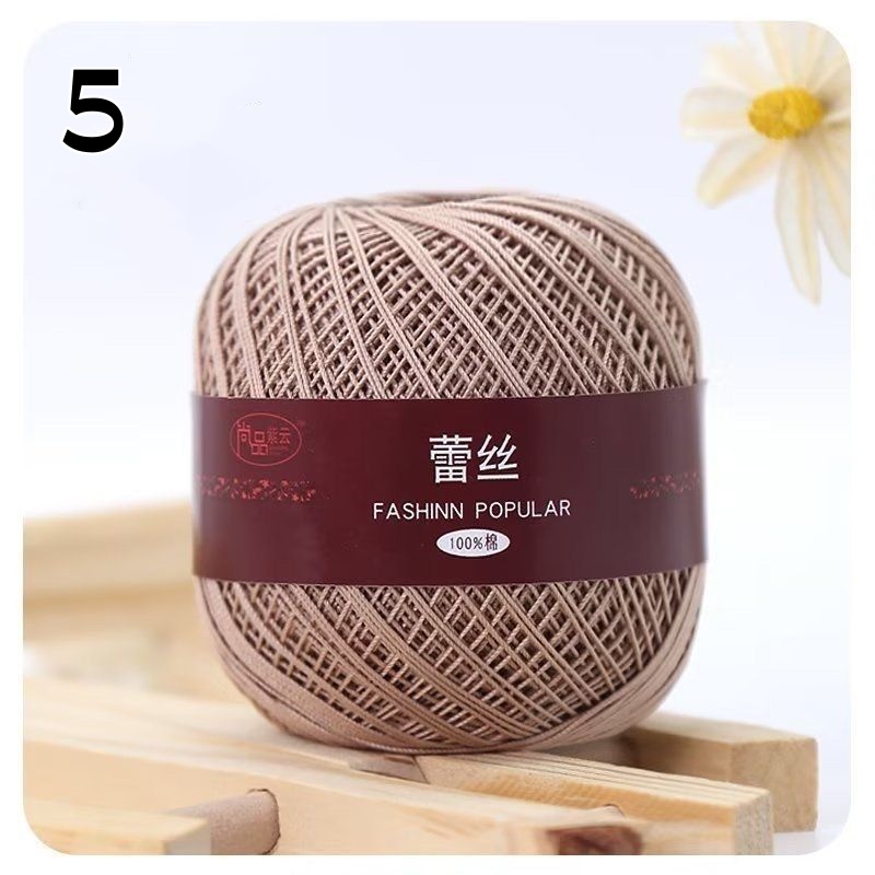 Size e 6,  lace yarn, cotton, crochet yarn, colorful thread, ball, handmade embroidery, cross stitch, needle lace, diy crochet dolls: Denim blue