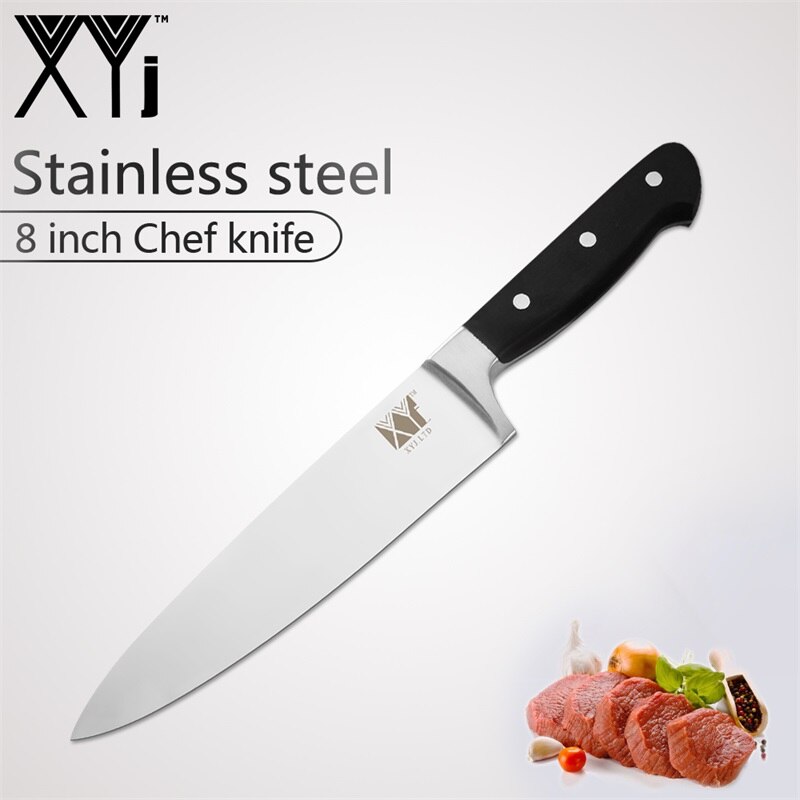 XYj Edelstahl Messer Küche Messer Werkzeuge 8 "5" 7 "3,5" Schäl Dienstprogramm Santoku Koch Schneiden brot Kochen Messer Neue: 8 Zoll Koch Messer