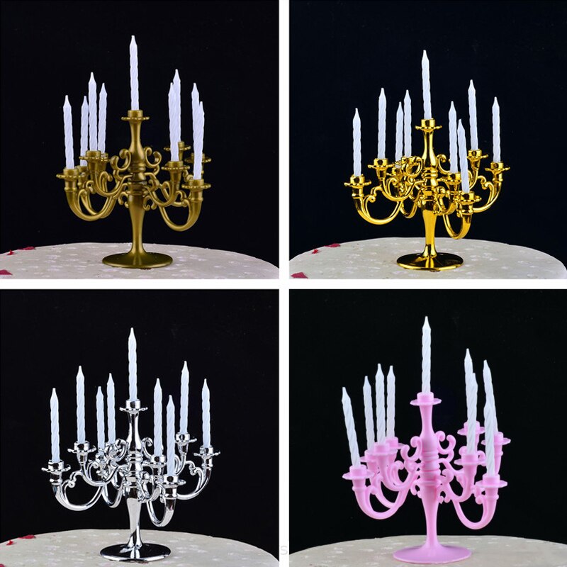 Candles and Candlestick Birthday Party Cake Candle Holders Toppers Decor