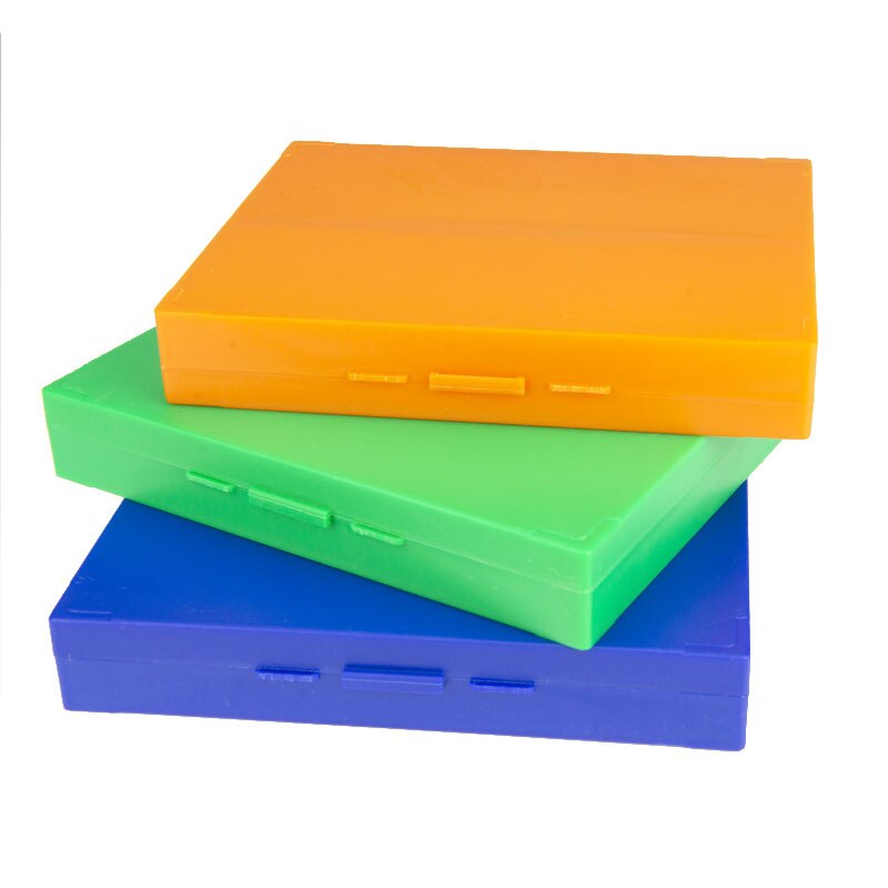 Lab ABS Plastic Microscope Dispenser Slides Storeage Box 100pcs Pathological Slides Storage Holder Case