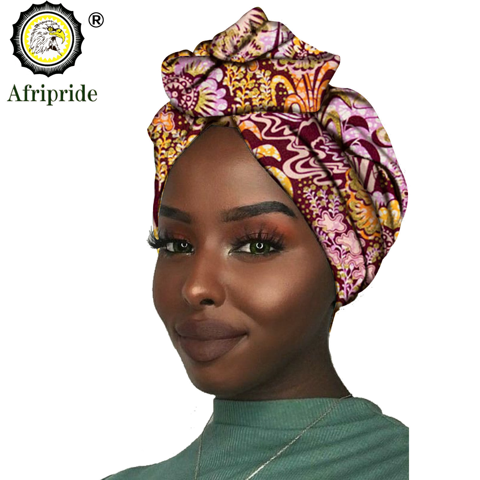 Nueva africana, diadema para mujer, tela de cera de algodón, pañuelo tradicional para la cabeza, turbante, cera de algodón puro AFRIPRIDE S001