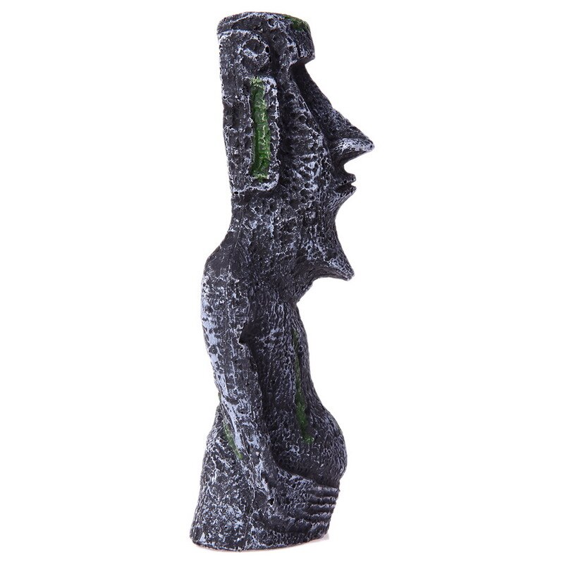 Fish Resin Artificial Aquarium Decoration Easter Island Statue Underwater Landscaping Craft Ornaments For Fish Tank Decor