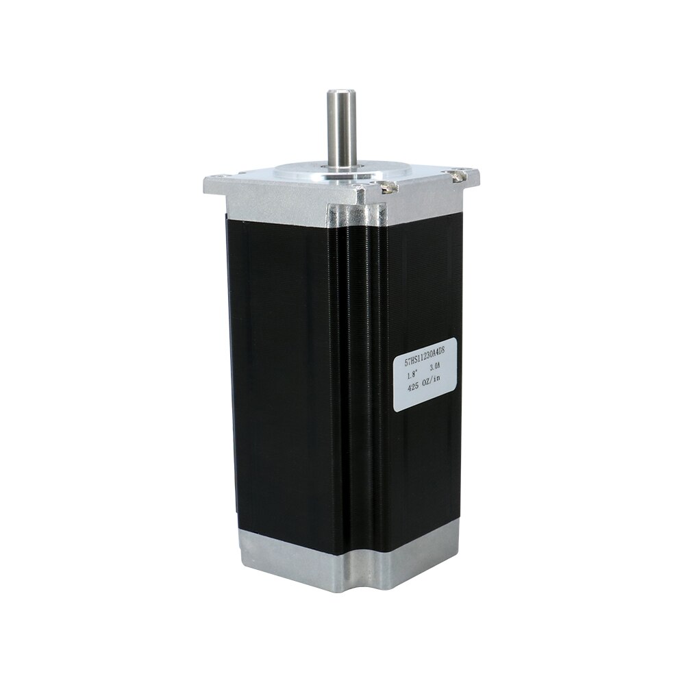 Trinnmotor 3a 57 hs 112-3004 / 4a 57 hs 112-4004 nema 23 425 ozin enkeltaksel eller dobbelaksel 6.35mm / 8mm