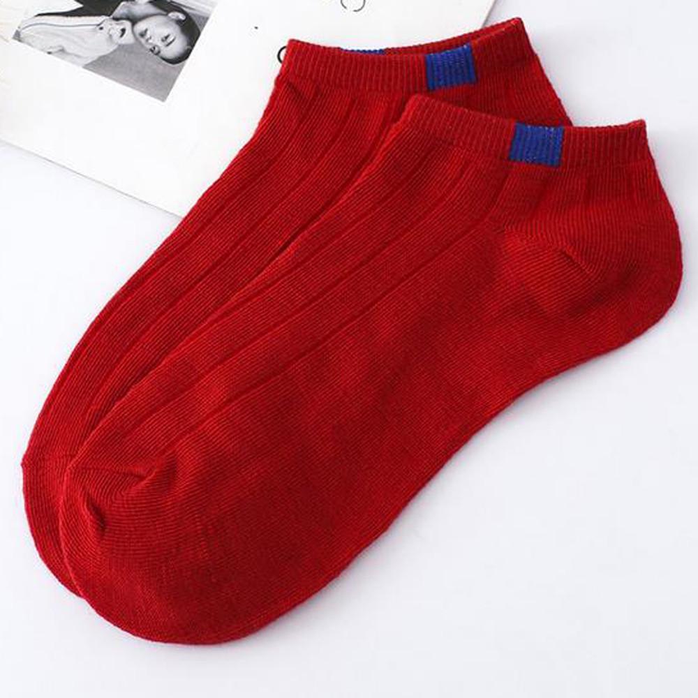 Een Paar Katoenen Sokken Vrouwen Mannen Ademende Sport Korte Sokjes Mode Effen Kleur Onzichtbare Antislip Elastische Boot sok