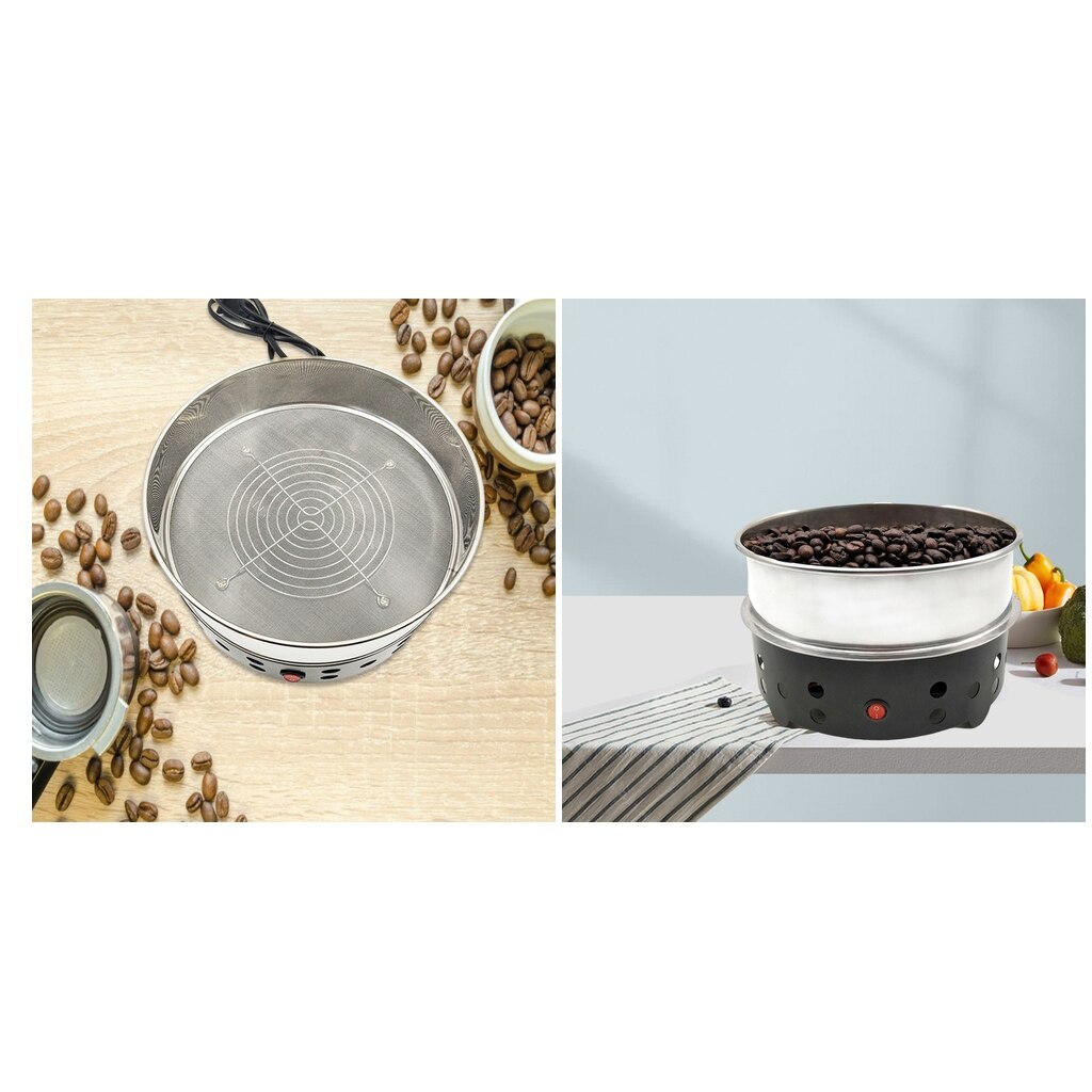 Torréfacteur électrique de grains de café, en acier inoxydable, aliments secs, graines d&#39;arachides, outils de cuisson pour les châtaignes, à usage domestique, pour maman