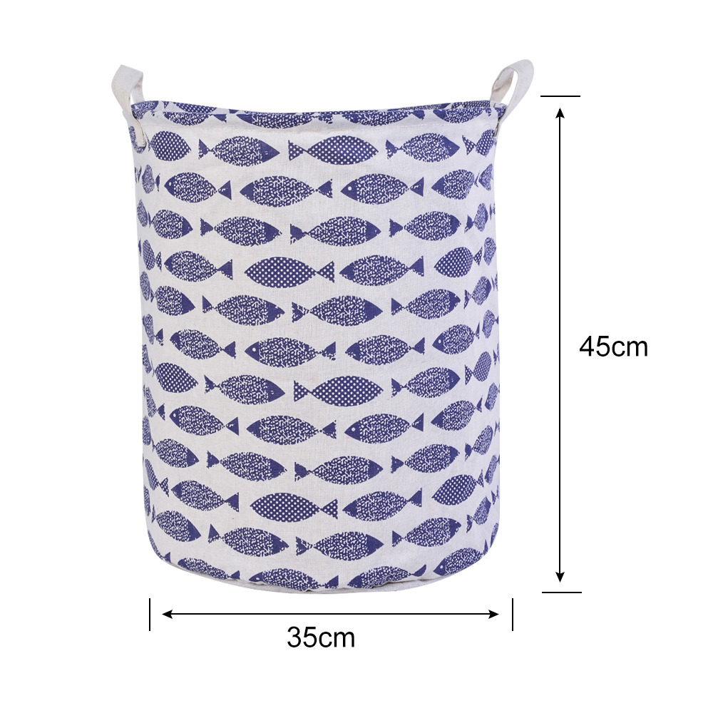 1pc Folding Laundry Basket Round Storage Bin Bag Large Hamper Collapsible Clothes Toy Basket Bucket Organizer Large Capacity2022