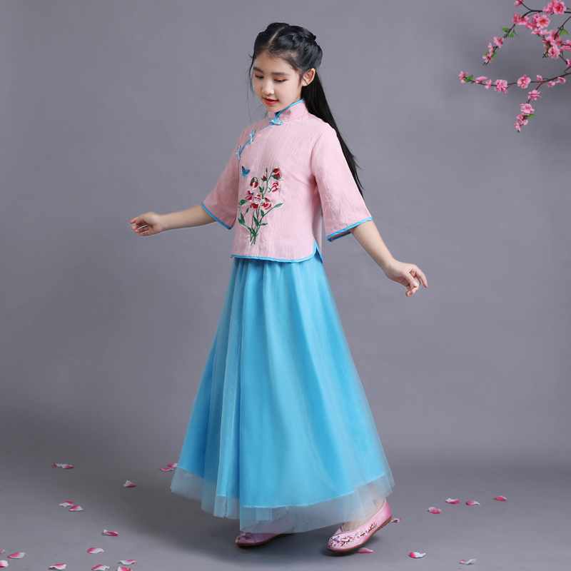 Mode Hanfu Jurk Chinese Dans Kostuums Meisjes Guzheng Dans Kostuums Tang-dynastie Vintage Fee Prinses Jurk voor Coaplsy