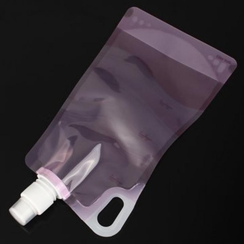Bolsa plegable para botella de agua potable de 1l, para deportes al aire libre, senderismo, Camping