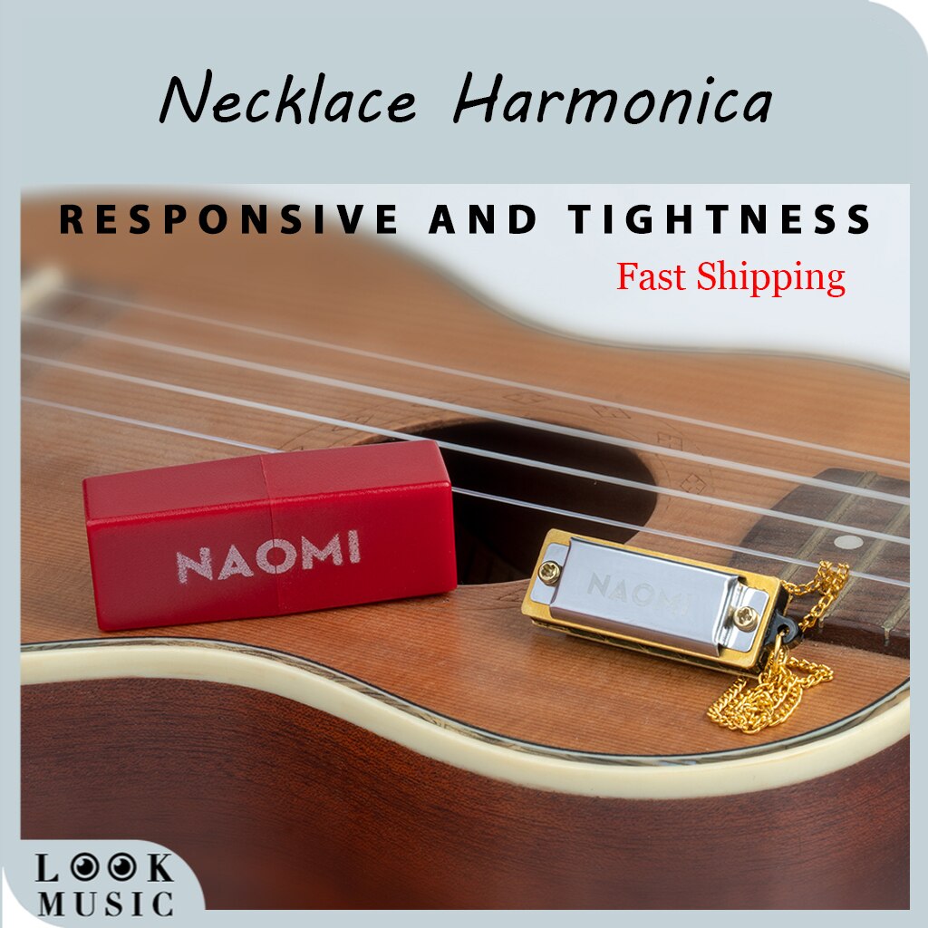 Naomi 5Pcs/1Set Mini Harmonica Ketting 4 Gaten Harmonica Ketting Speelgoed Muziekinstrument