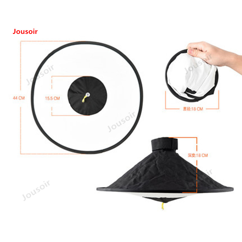 Godox Universal 44Cm Ronde Studio Flash Softbox Speedlite Diffuser Reflector Strap Voor Camera Flash