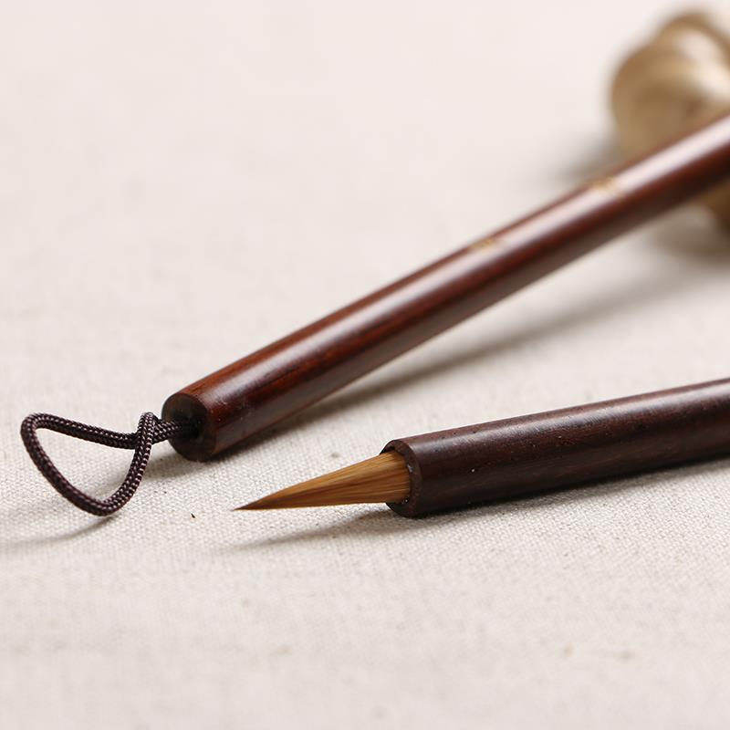 Wezel Haar Borstel Huzhou Wolf Haar Chinese Kalligrafie Borstel Pen Voor Geschriften Chinese Schilderen Kleine Reguliere Script Caligrafia