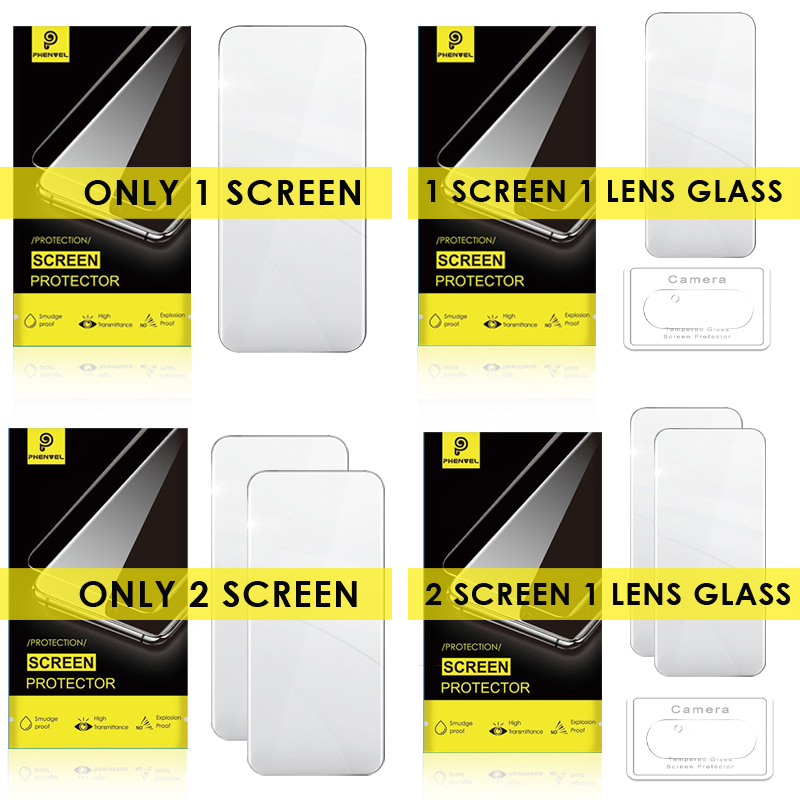 Phenvel Glass para Google Pixel 9 Pro, Pixel 9a, Pixel9, Pixel 9 Pro XL Protector de pantalla de vidrio templado de cristal desbloqueo ultrasónico