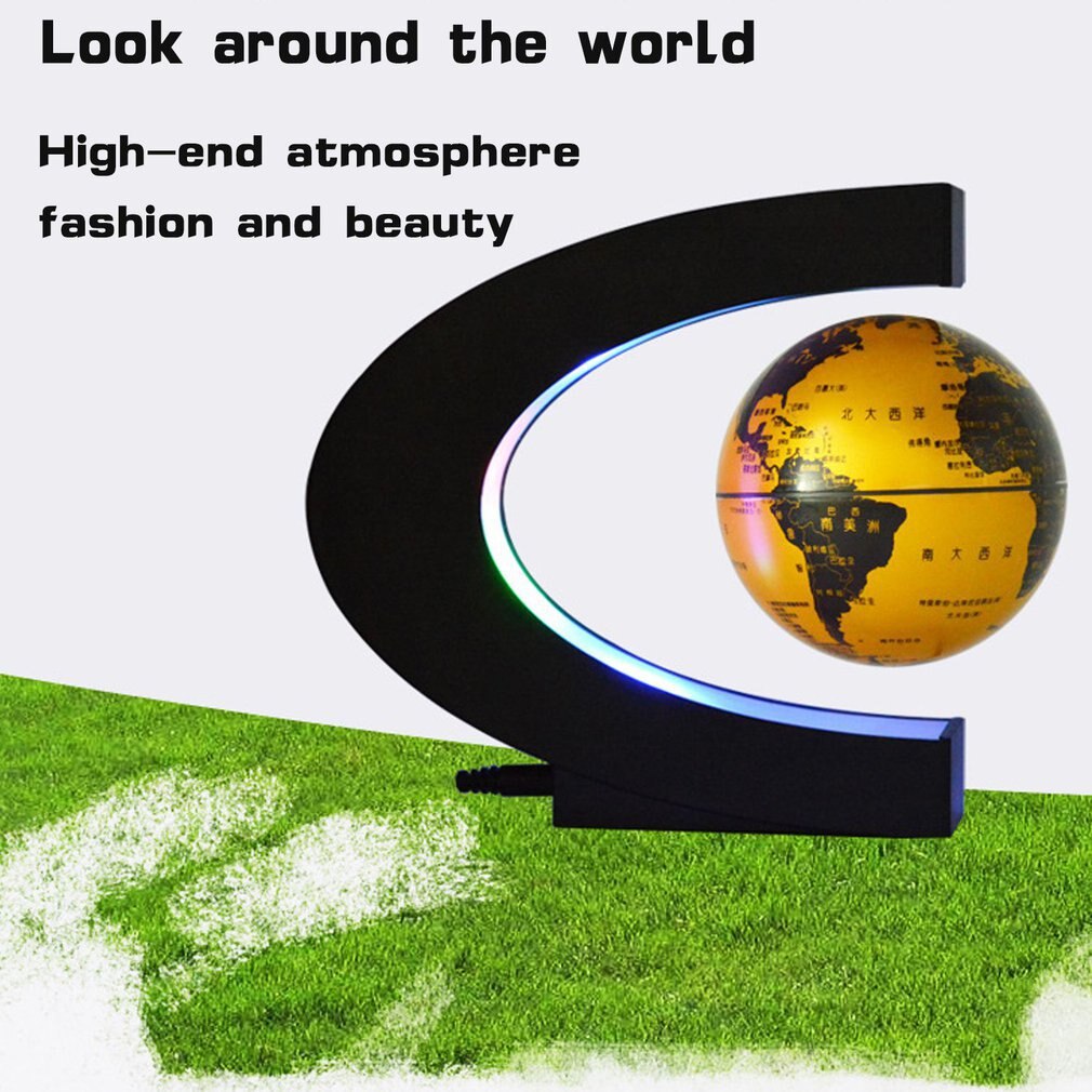 Floating World Map Ball Magnetic Levitation Globe Lamp Cool Office Home Decoration Terrestrial Globe Lamp