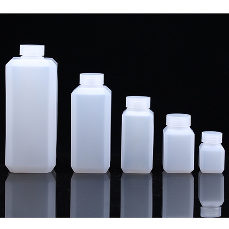 1pc tomme plastikflasker flydende lotion kosmetikbeholder rejse genopfyldelige flasker ottekantet hvid firkantet flaske