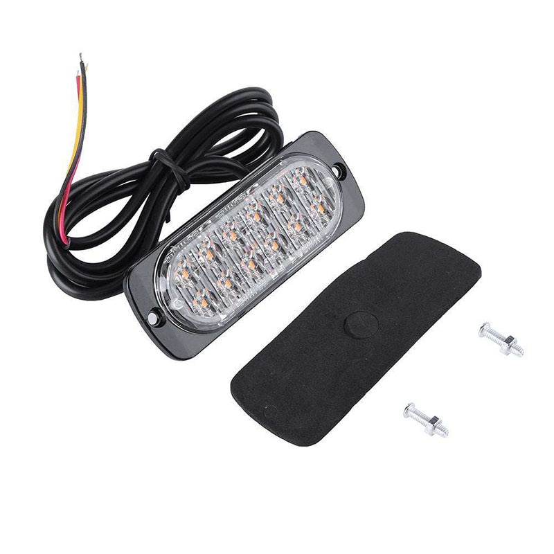 Lámpara LED ultradelgada para coche, Luces de policía de 36W, 12V-24V, luz estroboscópica lateral de emergencia para camión, luces de advertencia para coche