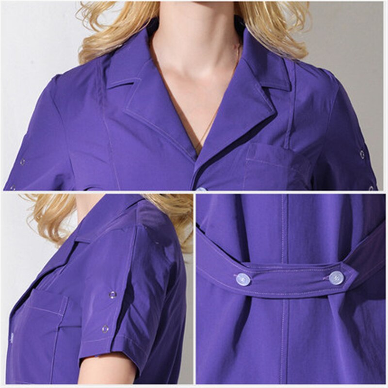 Koreaanse versie van witte jas artsen dragen korte mouwen schoonheidssalon uniform tandartsen medische plastic ziekenhuis huid management