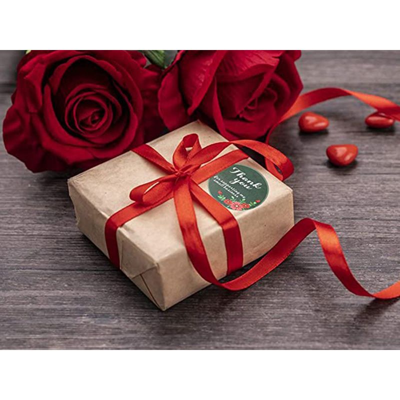 500 stuks bloemenstickers met de tekst 'bedankt voor uw steun aan mijn kleine bedrijf' voor een envelop met een zegel voor een bruiloftsbaketiket